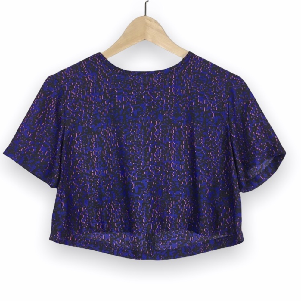 UO Silence and Noise Purple & Pink Crop Top Size XS